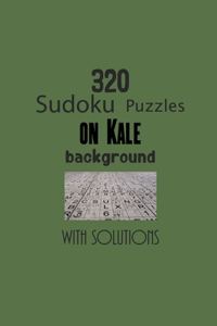 320 Sudoku Puzzles on Kale background with solutions
