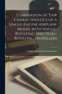 Comparison of Yaw Characteristics of a Single-engine Airplane Model With Single-rotating and Dual-rotating Propellers