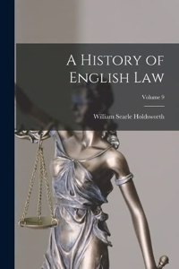 History of English law; Volume 9