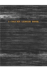 3 Column Ledger Book