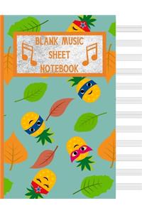 Blank Music Sheet Notebook