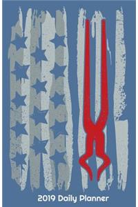 2019 Daily Planner American Flag
