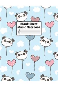 Blank Sheet Music Notebook: Easy Blank Staff Manuscript Book Large 8.5 X 11 Inches Musician Paper Wide 12 Staves Per Page for Piano, Flute, Violin, Guitar, Trumpet, Drums, Cell