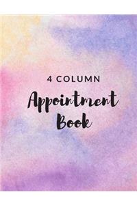 4 Column Appointment Book