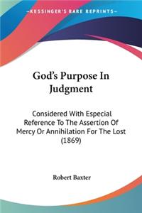 God's Purpose In Judgment