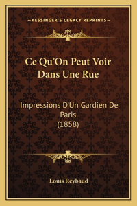 Ce Qu'On Peut Voir Dans Une Rue