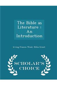 The Bible as Literature