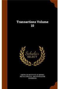 Transactions Volume 10