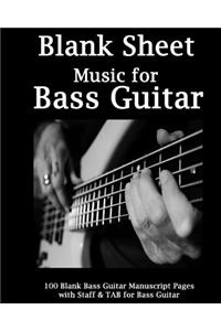Blank Sheet Music for Bass Guitar