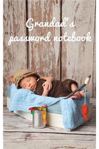 Grandad's Password Notebook: Internet Address and Password Logbook / Journal (Gift for Grandad) - Baby and the Fishing Rod Cover