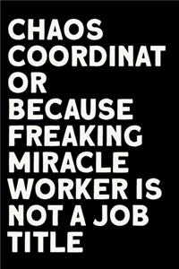 Chaos Coordinator Because Freaking Miracle Worker Is Not a Job Title