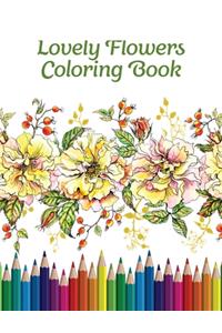 Lovely Flowers Coloring Book