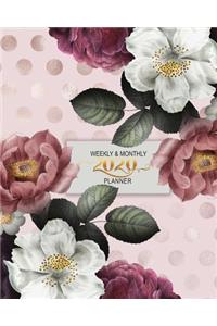 2020 Weekly and Monthly Planner: Jan 1, 2020 to Dec 31, 2020 - Monthly, Weekly, and Daily Planner, Organizer, Diary and Journal [Floral Cover]