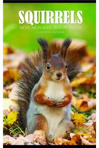 Squirrels Note Monthly 2020 Planner 12 Month Calendar