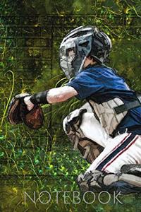Green Baseball Art Notebook