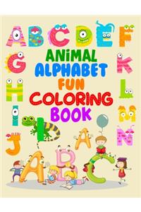 Animal Alphabet Fun Coloring Book