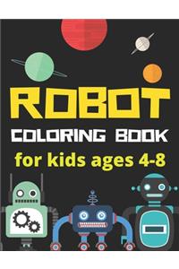 Robot Coloring Book for Kids Ages 4-8