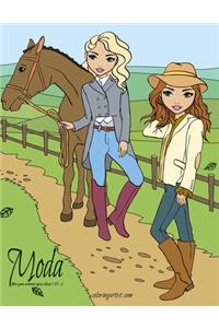 Moda libro para colorear para chicas 1 & 2