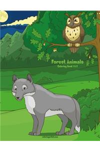 Forest Animals Coloring Book 1 & 2