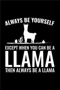 Always Be Yourself Except When You Can Be a Llama Then Always Be a Llama