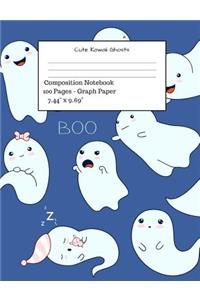 Cute Kawaii Ghosts Composition Notebook