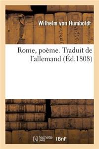 Rome, Poème. Traduit de l'Allemand