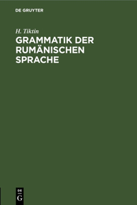 Grammatik Der Rumänischen Sprache