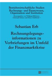 Rechnungslegungsinformationen Zu Verbriefungen Im Umfeld Der Finanzmarktkrise