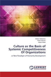 Culture as the Basis of Systemic Competitiveness Of Organizations