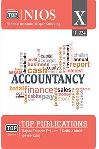 TOP-224 ACCOUNTANCY Class 10th Nios Guide Book English Medium