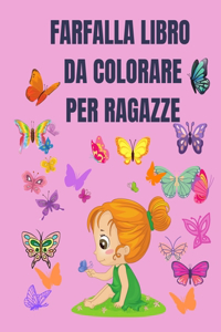 Farfalla libro da colorare per ragazze