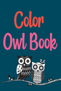 Color Owl Book: Wonderful Owls Coloring Book For Adults