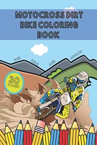 Motocross Dirt Bike Coloring Book for Kids and Adults