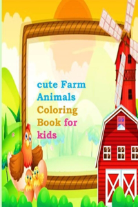 cute Farm Animals Coloring Book for kids