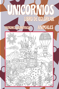 Libro de colorear - Patrones geométricos - Animales - Unicornios