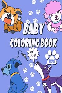 Baby Coloring Book 1 year Dog and Puppy