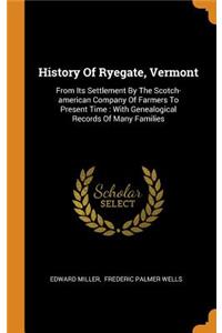 History of Ryegate, Vermont