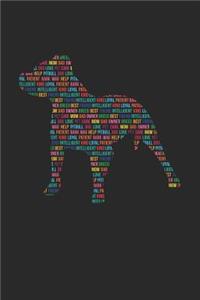 Pitbull Notebook 'Word Cloud' - Gift for Pitbull Lovers - Pitbull Journal
