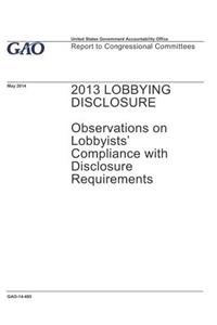 2013 Lobbying Disclosure