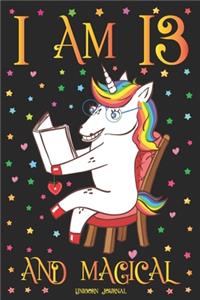 Unicorn Journal I am 13 and Magical
