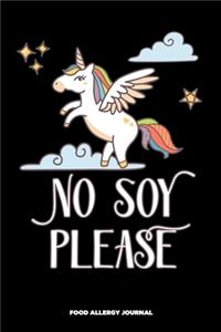 No Soy Please Food Allergy Journal