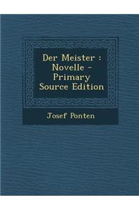 Der Meister: Novelle
