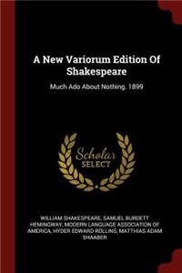 A New Variorum Edition Of Shakespeare