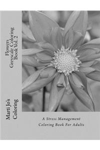 Flowers - Greyscale Coloring Book Vol. 2
