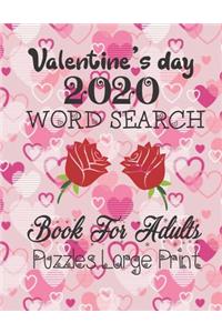 Valentine's Day 2020 Word Search Book For Adults Puzzle (Large Print)