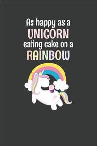 As Happy As A Unicorn Eating Cake On A Rainbow