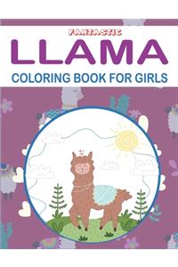 Fantastic Llama Coloring Book for Girls