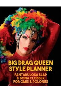 Big Queen Drag Style Planner. Blank Makeup and Fashion templates with brain-dump, storyboard and music playlist pages. Develop your alter egos with story boards and get really into the new you