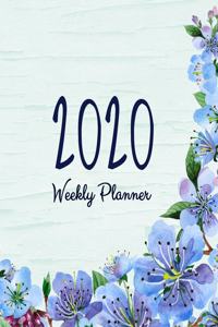 2020 Weekly Planner: Cherry Blossoms Small Size Easy To Carry Two Page A Week Planner Calendar