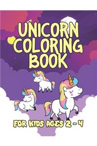 Unicorn Coloring Book for Kids Ages 2-4